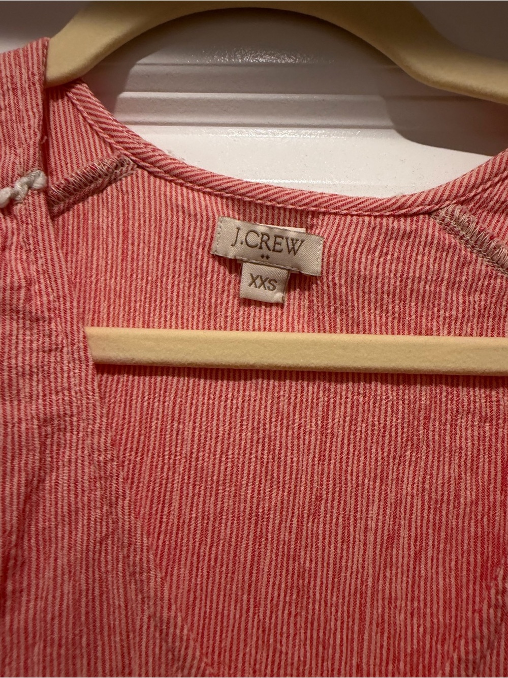 J. Crew Striped Coral-White Sleeveless Dress - Picture 3 of 4